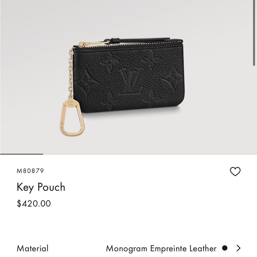 Louis Vuitton Key Pouch in black Empreinte Leather